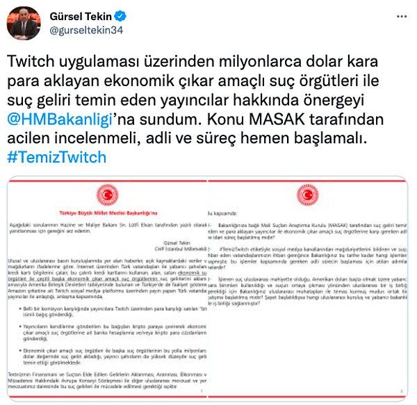 Bu iddialar o denli büyüdü ki geçtiğimiz günlerde meclis gündeminde bile bu skandal vardı. CHP İstanbul Milletvekili Gürsel Tekin bu konuyu TBMM’ye taşıdığını duyurmuştu: