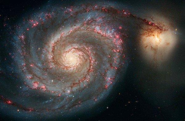 Bilim tarihi açısından inanılmaz büyük bir haber olan bu buluş, Messier 51 galaksisinde gerçekleşti.