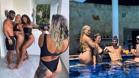 Turabi'nin Havuzda Kadınlarla Çekildiği Fotoğrafı Olay Oldu! Dan Bilzerian'a Benzetildi...