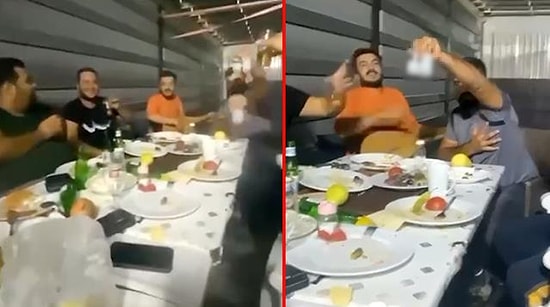 Hareket Halindeki TIR'ın Dorsesine Masa Kurup İçki İçtiler