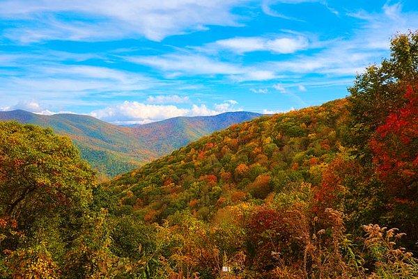 7. Blue Ridge Dağları - Kuzey Carolina: