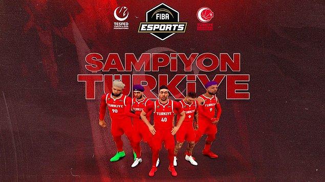 Avrupa Şampiyonu NBA 2K21 Türkiye milli takımı.