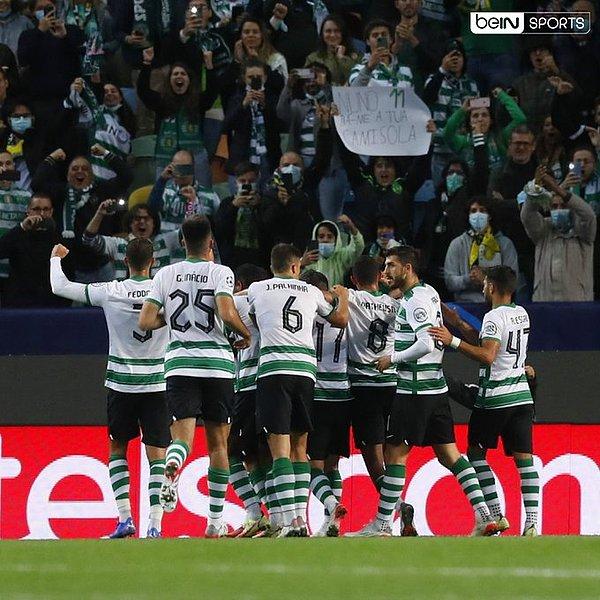 Sporting, Gonçalves ve Paulinho'nun golleriyle ilk yarıyı 3-0 önde kapattı.