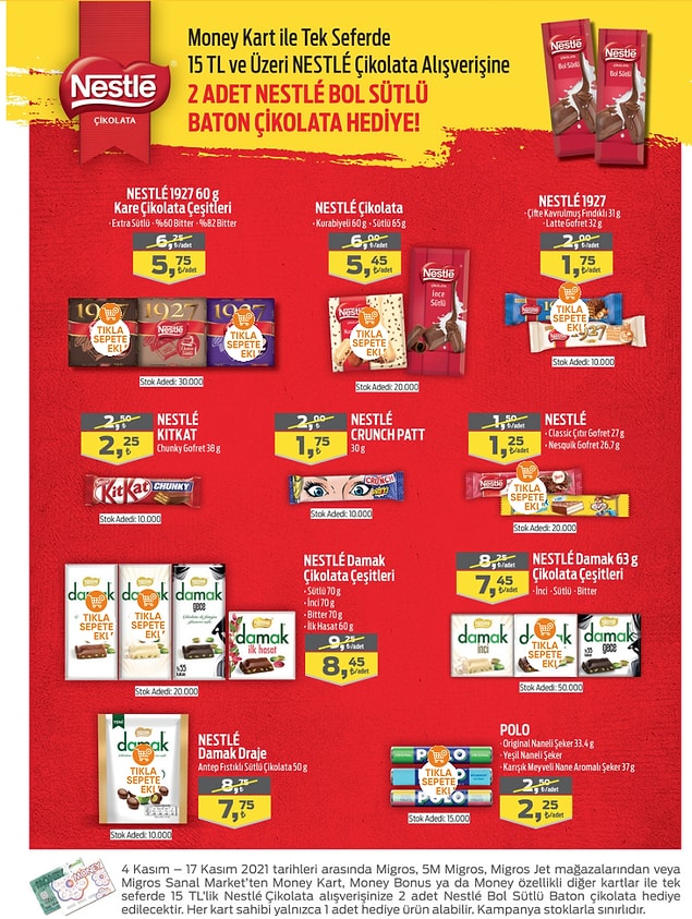 26. Nestle ürünleri;