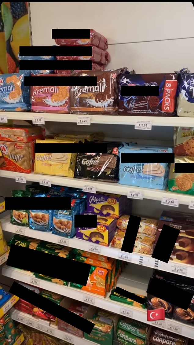 Durum bu bölümde de aynı. 2.65 Euro'nun üstünde atıştırmalık bulunmuyor.