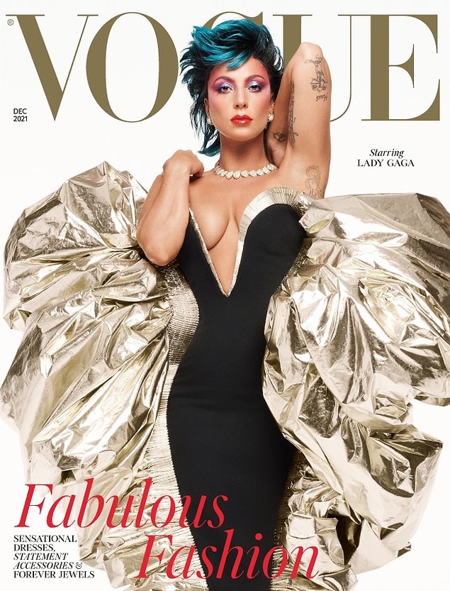 Gelelim Gaga'nın bu göz alıcı Vogue sayısına! İngiliz Vogue dergisinin kasım ayı sayısına konuk olan Lady Gaga, çırılçıplak bir şekilde objektif karşısına geçti.