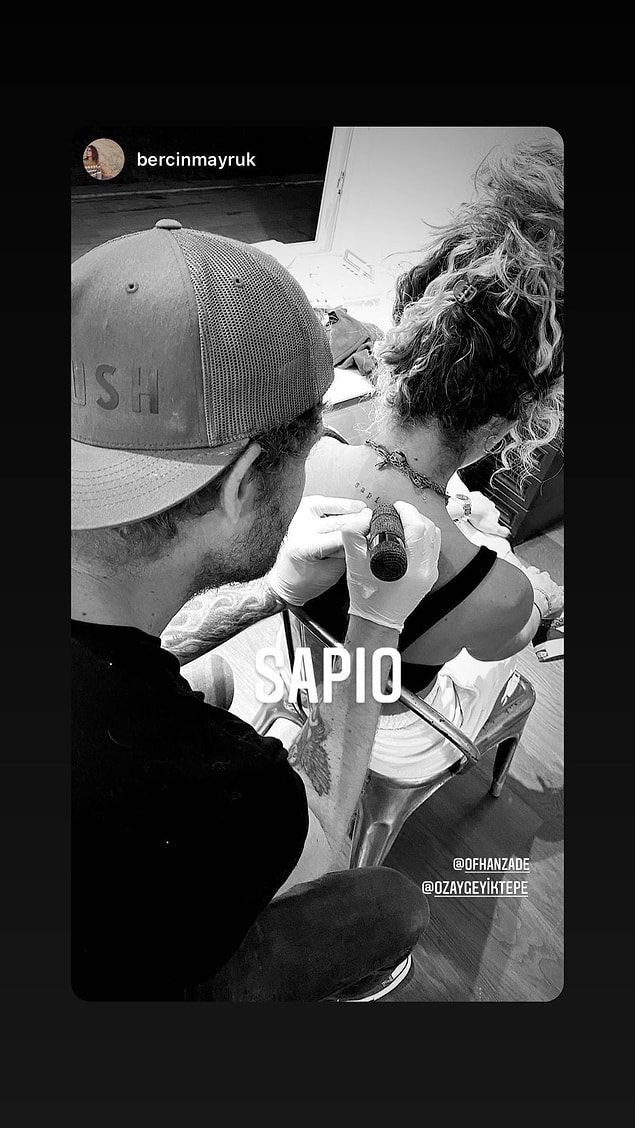 Sırtına "Sapio" Yazdırdı