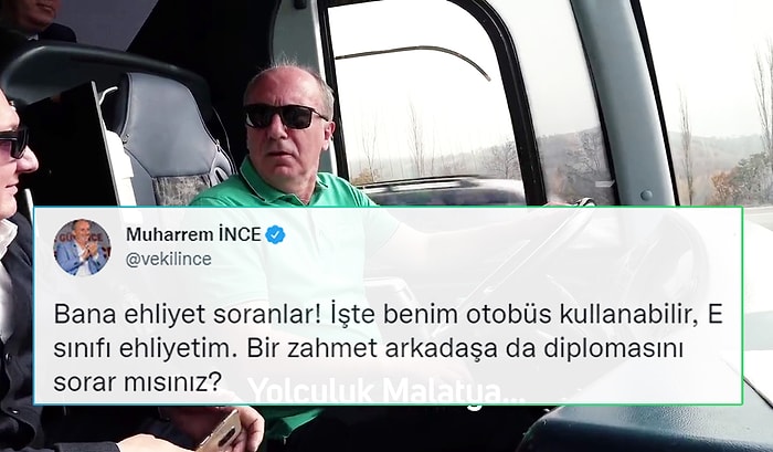 Muharrem İnce'den 'Diploma' Göndermeli Ehliyet Cevabı