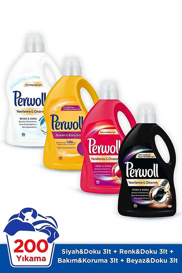 8. Perwoll sıvı deterjan tercih edenlere Perwoll 3 lt 4'lü set ile hepsini deneyin!