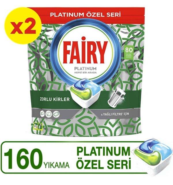 9. Fairy Platinum yeşil 160'lı bulaşık makinası tableti ile zorlu kirlere meydan okuyun!