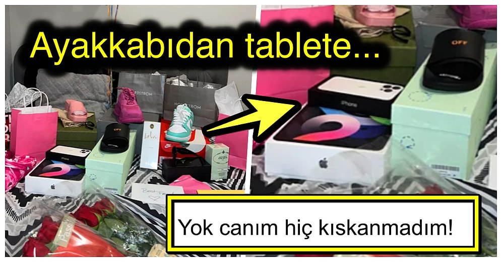 Doğum Gününde Sevgilisinden Aldığı Lüks Hediyeleri Sergileyen Kadına Gelen Birbirinden İlginç Yorumlar