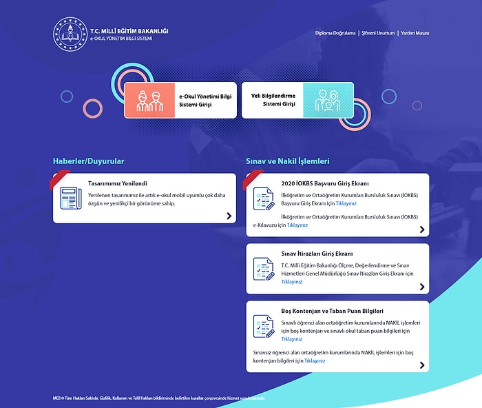E- Okul Veli Bilgilendirme Sistemine Nasıl Giriş Yapılır? E- Okul Sınav Notu Sorgulama
