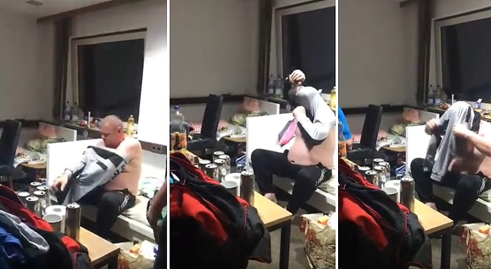 İnternetini Yeni Bağlatanlar İçin: Eşofmanı Kafasından Geçirmeye Çalışan Alkollü Adamın Efsane Mücadelesi