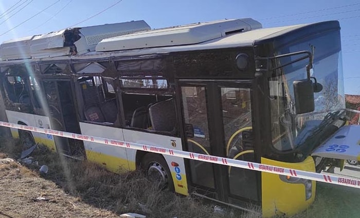 Konya'da Korkutan Kaza: Belediye Otobüsünün Direğe Çarpması Sonucu 17 Kişi Yaralandı