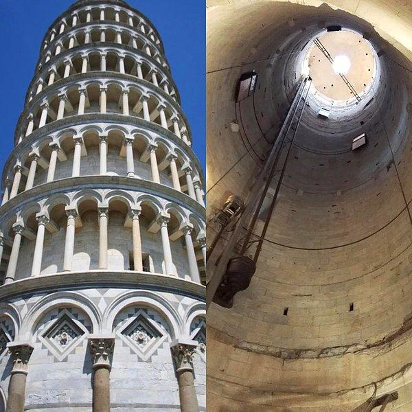 3. Herkesin burada ikonik fotoğraflarını görmeye alıştık peki siz daha önce Pisa Kulesi'nin içini hiç görmüş müydünüz?