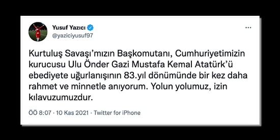 Fikirlerin Rehberimiz! Spor Camiasının Mustafa Kemal Atatürk'ü Andığı Duygulandıran 10 Kasım Paylaşımları