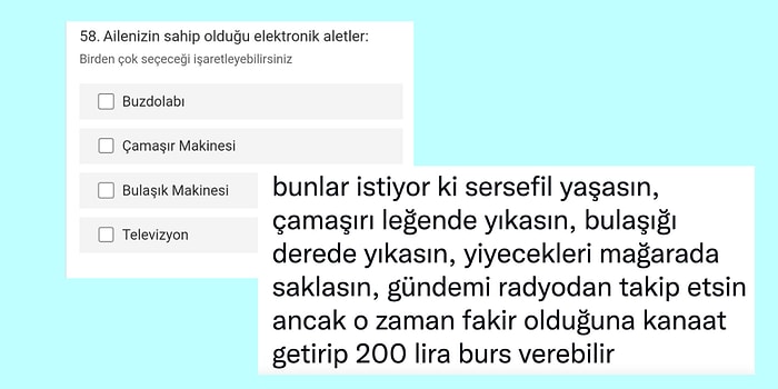 Bir Firmanın Burs Başvurusunda Sorduğu 'Evinizdeki Elektronik Aletler' Sorusuna Gelen Haklı ve İronik Yorumlar