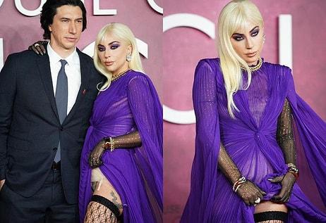 Lady Gaga 'House of Gucci'nin Galasına Damga Vurdu! Derin Yırtmacını Sıyırınca İç Çamaşırı Gözüktü...