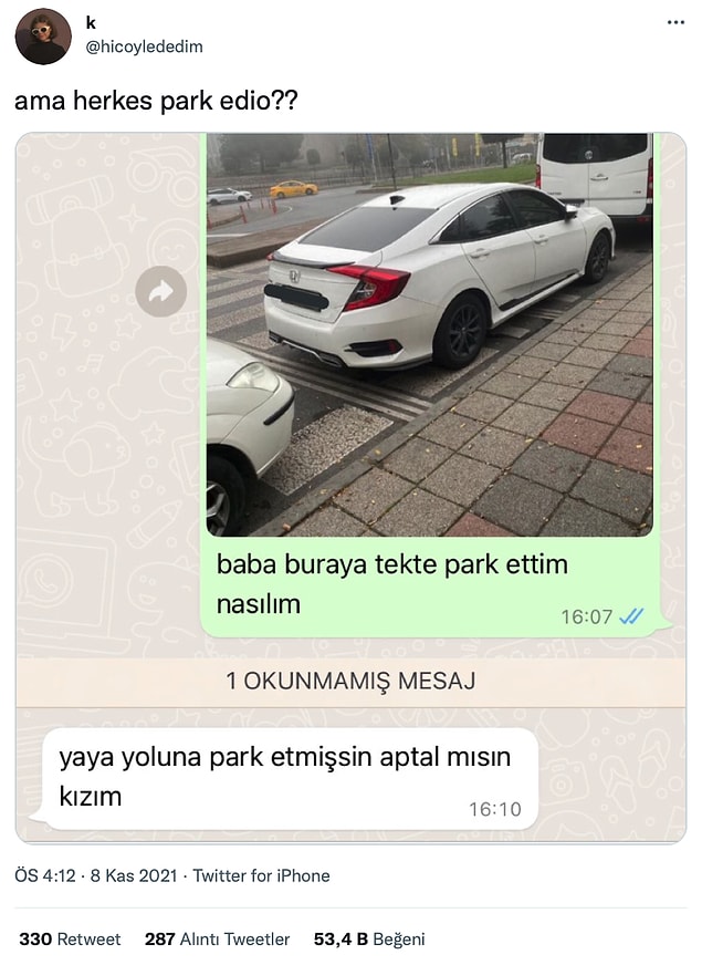 19. Yaya yolu olduğunu düşünmeyelim.