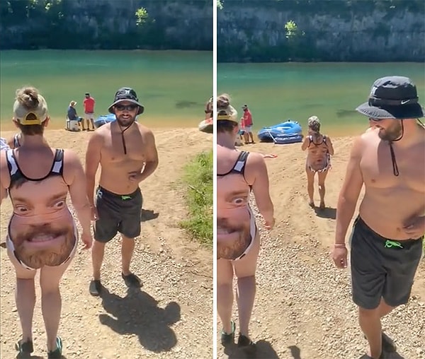 9. Купальники с селфи мужа