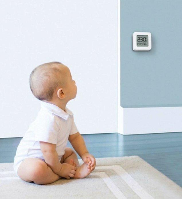 16. Soğuk havalar demişken bebeği olanların ve kendini her daim bebek gibi hissedenlerin üşümeyeceği bir ev ortamı hazırlamak için termometre şart!