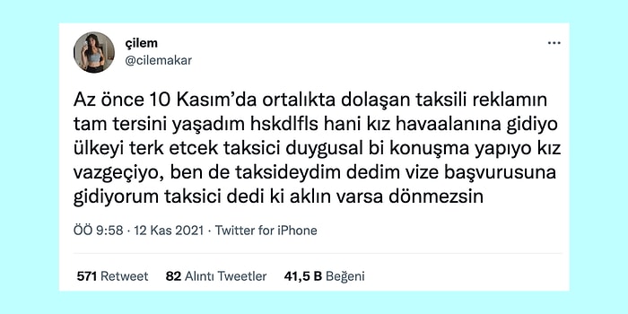 Ali Atay'ın Güldüren Mesajından Aşırı Realist Taksiciye Son 24 Saatin Viral Tweetleri