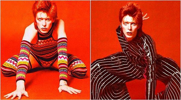 1. Birçok farklı tipleme ile karşımıza çıkan ve bu karakterleri yaşayan David Bowie, özellikle çift cinsiyetli ya da cinsiyetsiz diyebileceğimiz Ziggy Stardust olarak sahne alarak, tüm normları yerle bir etmişti!