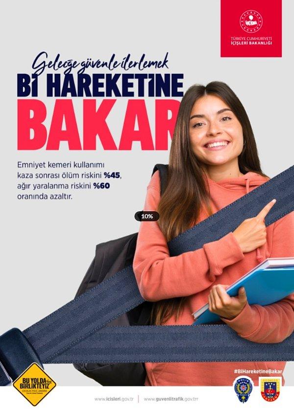 İçişleri Bakanlığı geçtiğimiz günlerde Türkiye'de vatandaşların trafik farkındalığını artırılması için 'Bi Hareketine Bakar Hayat' temalı bir kampanya başlattı.