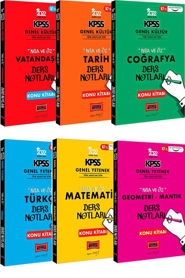 Yargı Yayınları 2022 KPSS Lisans Genel Yetenek - Genel Kültür kısa ve öz ders notları seti