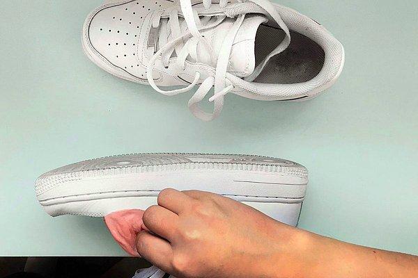 5. Aseton beyaz ayakkabıların kurtarıcısı olabilir mi? Sadece deniyor ve görüyoruz.
