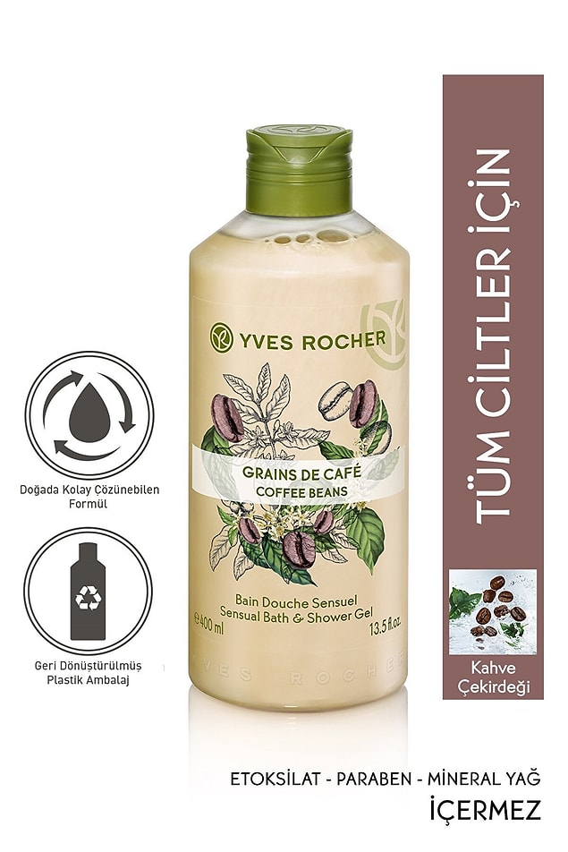 4. Yves Rocher, kahve çekirdekli duş jeli.