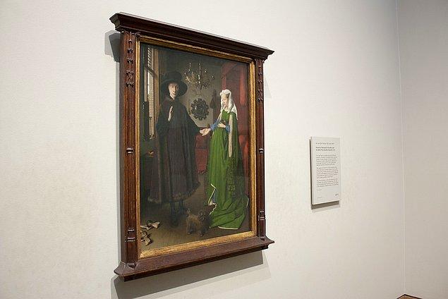 1434 yılında tahta pano üzerine yağlı boya ile yapılan eser an itibariyle Londra'da bulunan National Gallery'de sergilenmekte. Eserin boyutları ise 82 cm x 60 cm.