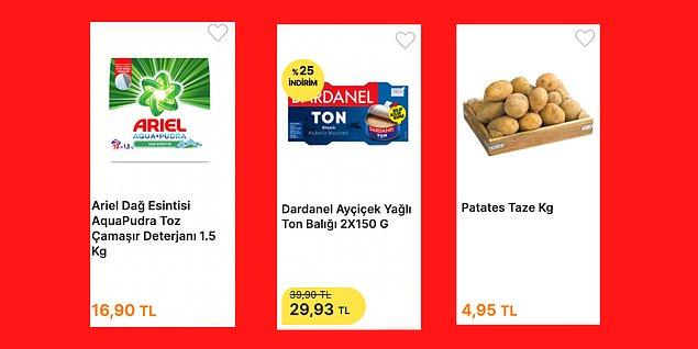2. alışverişimdeki bazı ürünleri Türkiye'deki marketten almaya çalıştığımda 3 üründe 50 TL yok oldu...