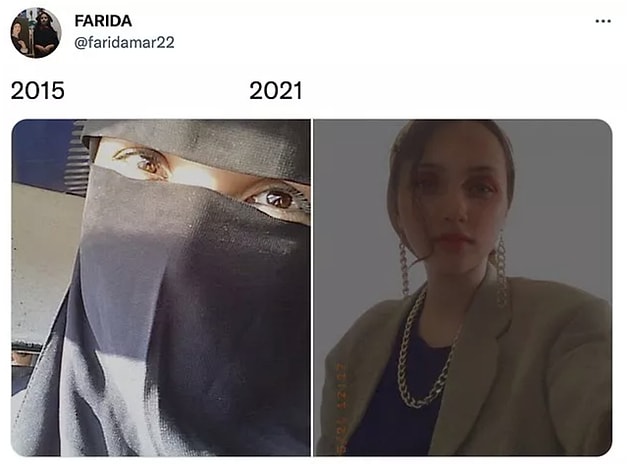 Twitter'da başlayan fotoğraf akımında başörtüsünü çıkaran kadın kullanıcıların paylaşımları dikkat çekti.