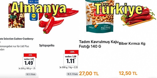 50 Euro'ya Almanya'daki, 50 TL'ye Türkiye'deki Marketlerden Neler Alabileceğinizi Karşılaştırdık!