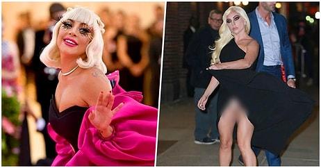 Rüzgarlı Havada Giydiği Elbisesini Dizginleyemeyen Lady Gaga Görünen İç Çamaşırı İle Gündem Oldu!