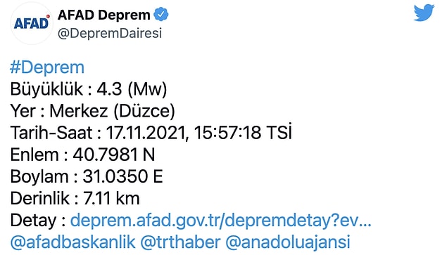 4.3 büyüklüğünde artçı deprem