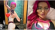 Dünyanın En Büyük Elmacık Kemikli Yanaklarına Sahip Kadın Instagram'da Çırılçıplak Bakım Rutinini Paylaştı!