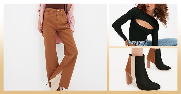3. Gelelim yırtmaçlı pantolon ve cut out trikolara.