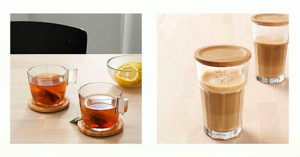 Bardağın hem altında hem üstünde kullanabileceğin Ikea bardak altlığı.