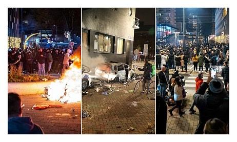Hollanda'da Korona Protestoları Çatışmaya Döndü: Otomobiller Ateşe Verildi, 7 Kişi Yaralandı