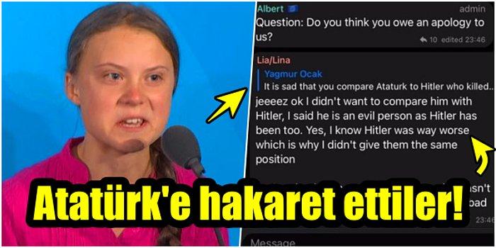 İklim Aktivisti Greta Thunberg'in Grubu Atatürk'ü Hitler'e Benzetip Soykırımla Suçlayarak Hakaret Etti