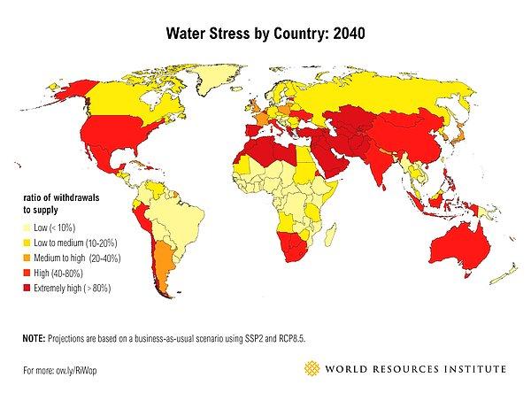 Tüm dünyanın su sıkıntısı risk haritasını da inceleyebilirsiniz.