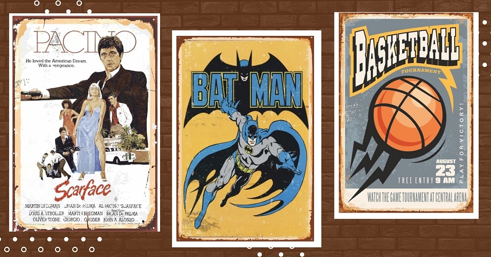 10 TL Altına Satın Alabileceğiniz Dekoratif Vintage Ahşap Posterler