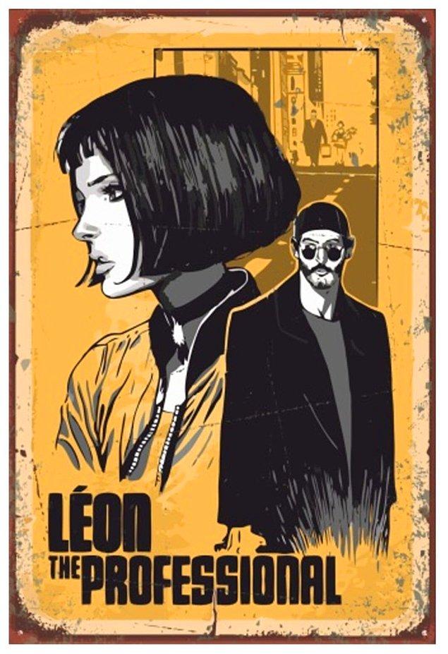 Leon The Professional vintage ahşap poster