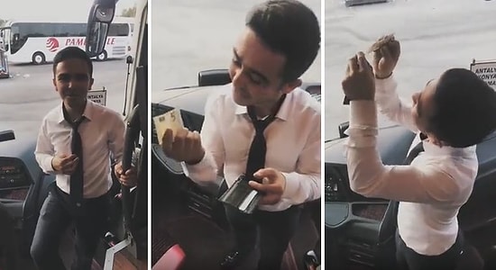 5 Euro Bahşiş Alan Otobüs Muavininin İzlerken Gözlerinizden Kalpler Fışkırtacak Anları