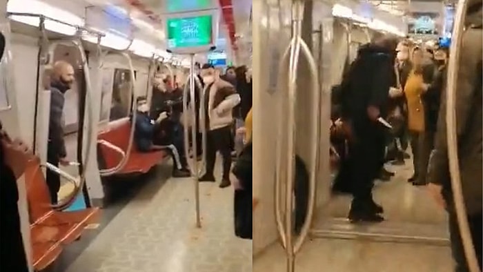 Kadıköy Metrosunda Korkunç Anlar! Kadın Yolcuya Küfürler Savurup Bıçakla Tehdit Ettiler...