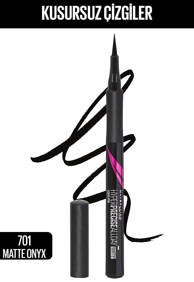 6. En sevilen bir diğer eyeliner'da Maybelline New York'tan.