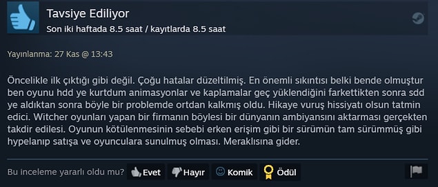 8. Oyun bir evren yaratmak konusunda da epey başarılı. CD Projekt Red'in hataları gidermek konusunda sıkı çalıştığını da söylemek gerek.
