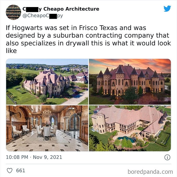 12. Если бы Хогвартс находился в Техасе и был спроектирован местным прорабом